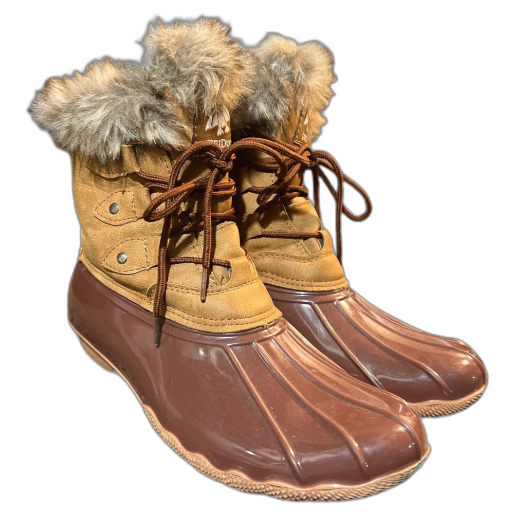 Frogg Toggs DriDucks Bailey Duck Boots Womens 9 Waterproof Fur Lined Snow
